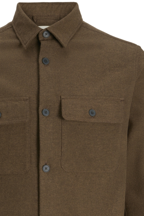 Jack & Jones bruine heren overhemd | Close up