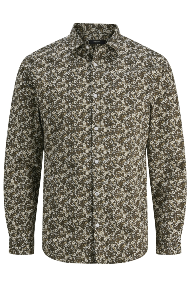 Jack & Jones bruine heren overhemd | Vooraanzicht