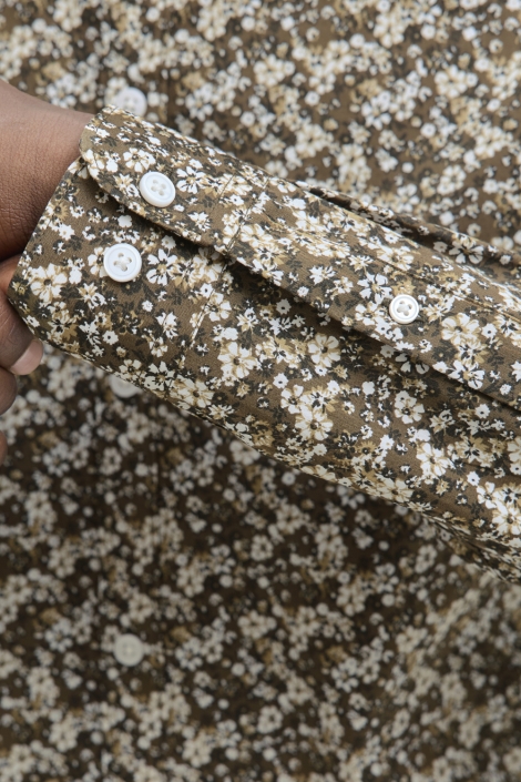 Jack & Jones bruine heren overhemd | Close up