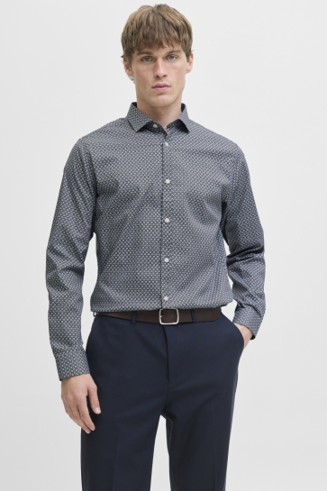 Jack & Jones JPRBLABLACKPOOL STRETCH AOP LS SHIR 12284126 Navy Blazer