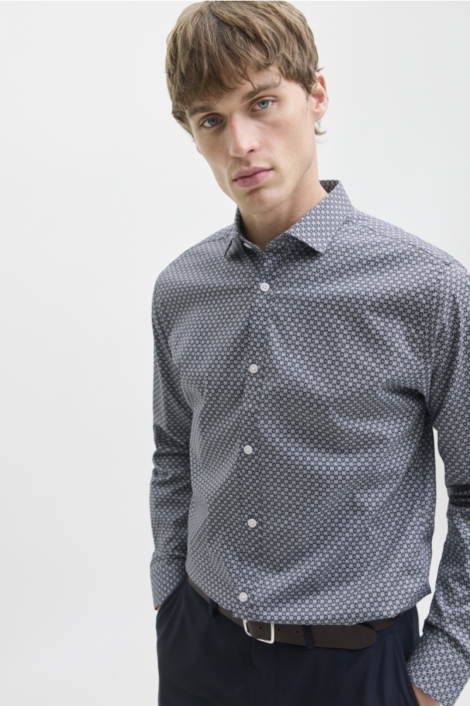 Jack & Jones blauwe heren overhemd | Close up