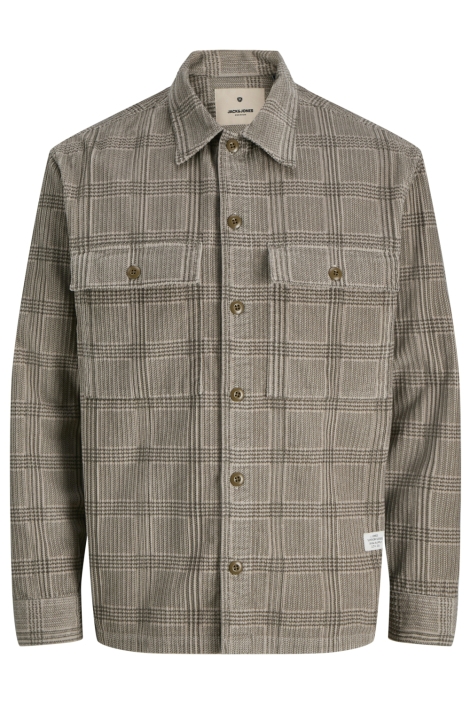 Jack & Jones beige heren overhemd | Vooraanzicht