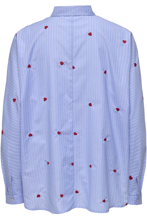 Only blauwe dames blouse | Achteraanzicht