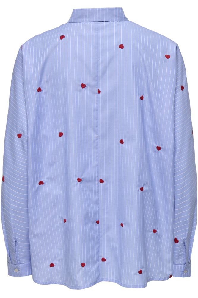 Only blauwe dames blouse | Achteraanzicht