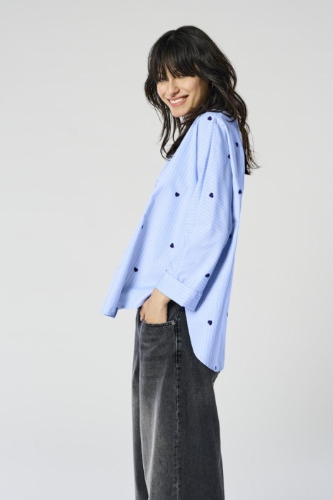 Only blauwe dames blouse | Model