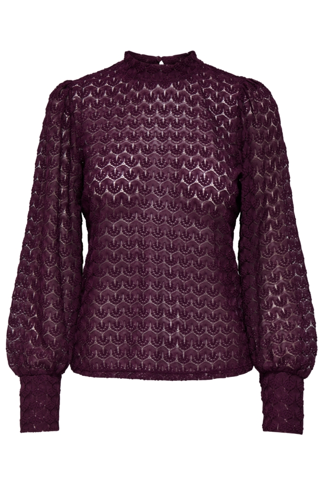 Jacqueline de Yong paarse dames top | Vooraanzicht