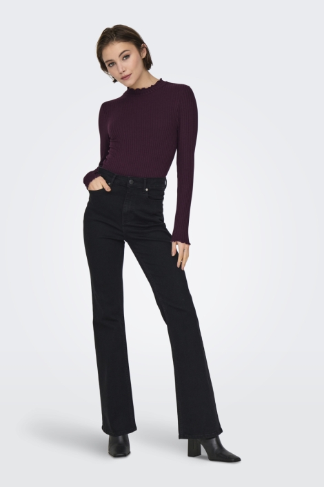 Jacqueline de Yong bordeaux dames t-shirt | Model