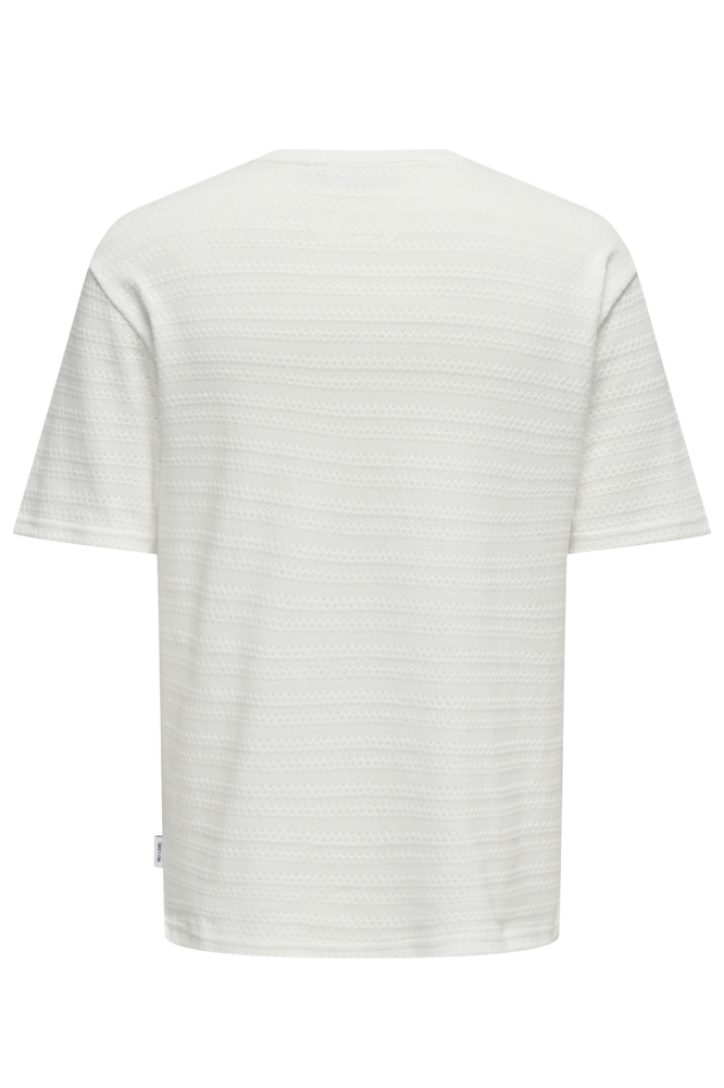 Only & Sons witte heren t-shirt | Achteraanzicht