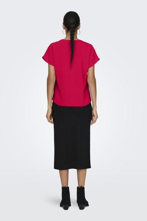 Jacqueline de Yong rode dames t-shirt | Vooraanzicht