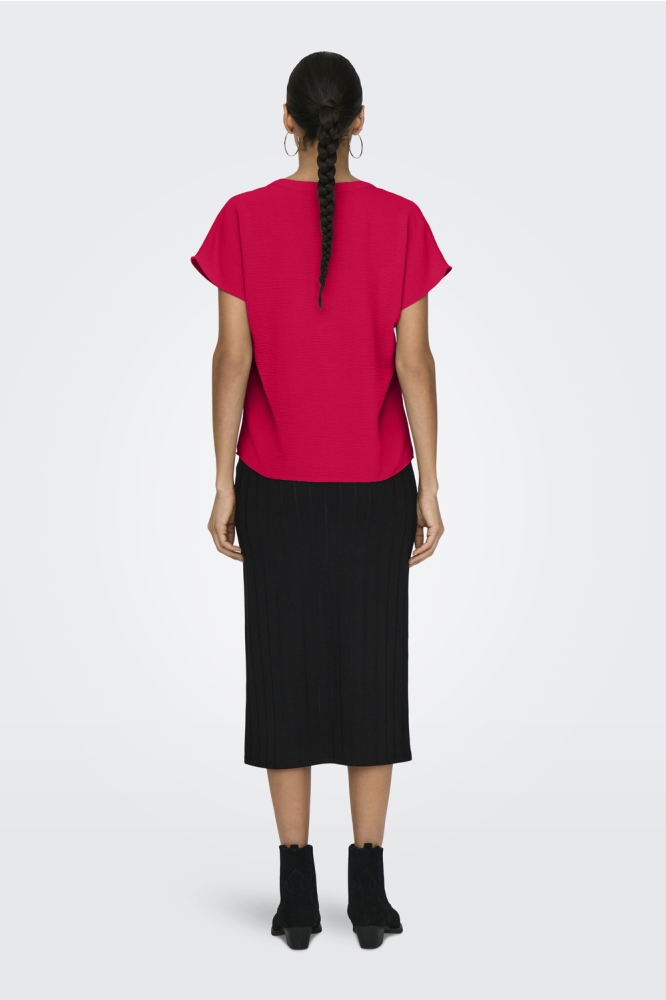 Jacqueline de Yong rode dames t-shirt | Vooraanzicht