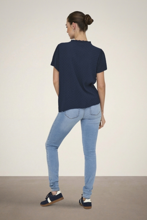 Jacqueline de Yong blauwe dames t-shirt | Model