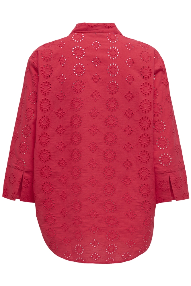 Jacqueline de Yong rode dames blouse | Achteraanzicht