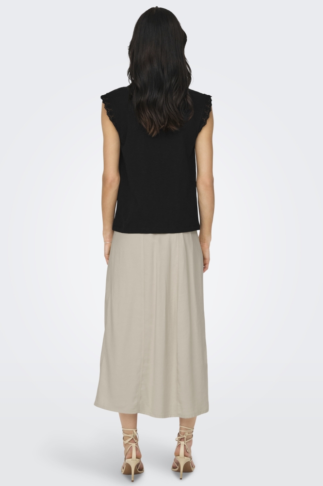 Jacqueline de Yong zwarte dames top | Model