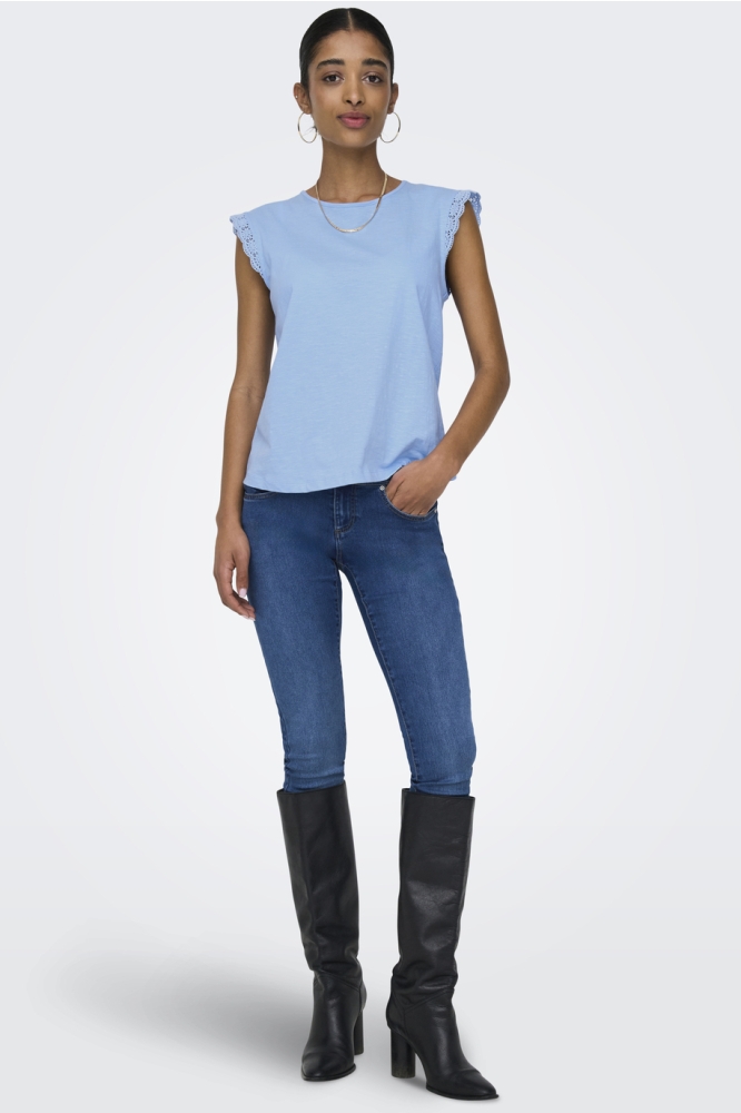 Jacqueline de Yong blauwe dames top | Model