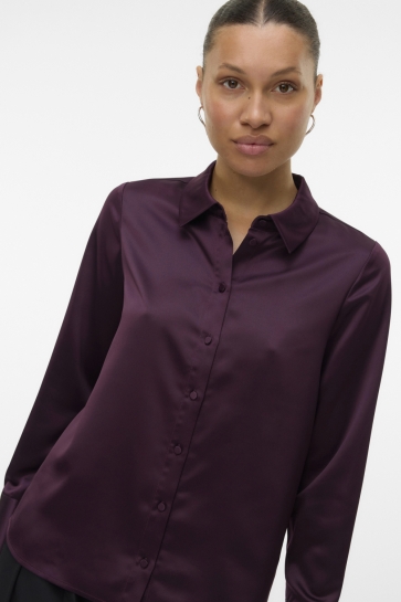 Vero Moda VMMERLE LS SHIRT WVN GA NOOS 10334598 Winetasting