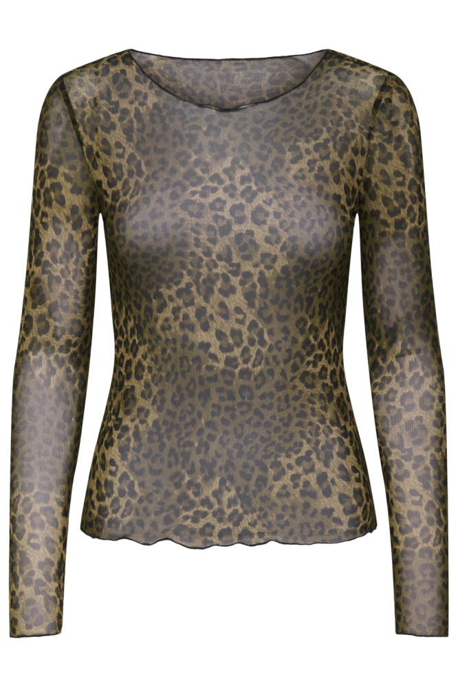 Jacqueline de Yong camel dames t-shirt | Vooraanzicht