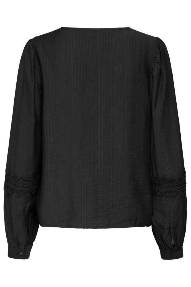 Jacqueline de Yong zwarte dames t-shirt | Zijaanzicht