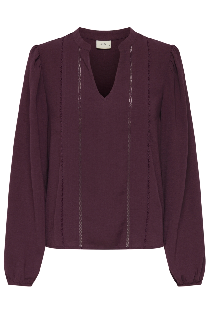 Jacqueline de Yong bordeaux dames t-shirt | Vooraanzicht