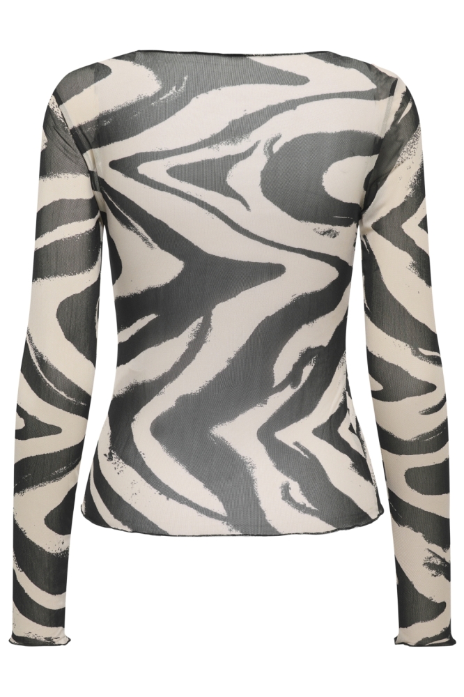 Jacqueline de Yong zwarte dames t-shirt | Achteraanzicht