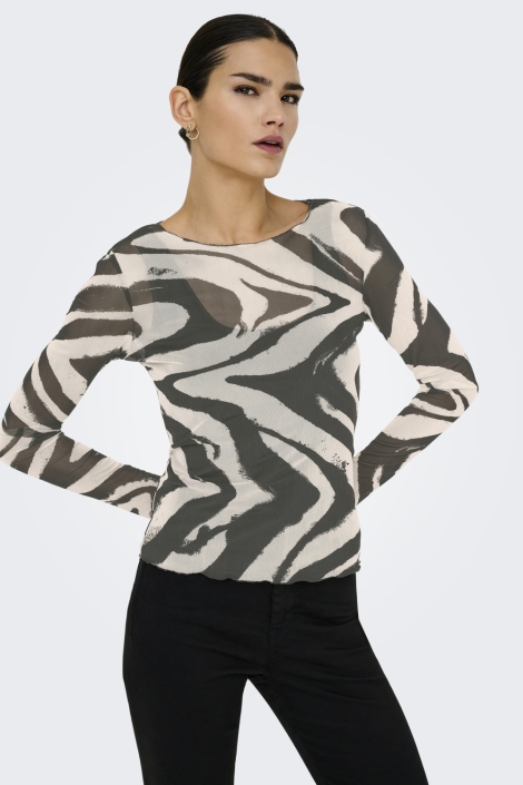 Jacqueline de Yong zwarte dames t-shirt | Model