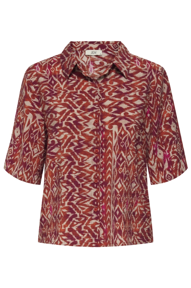 Jacqueline de Yong beige dames blouse | Vooraanzicht