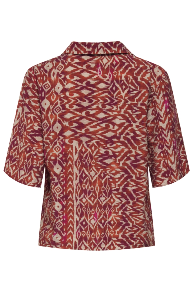 Jacqueline de Yong beige dames blouse | Achteraanzicht