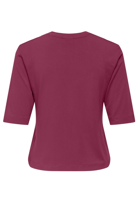 Jacqueline de Yong bordeaux dames t-shirt | Achteraanzicht