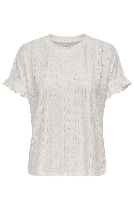 Only witte dames t-shirt | Vooraanzicht