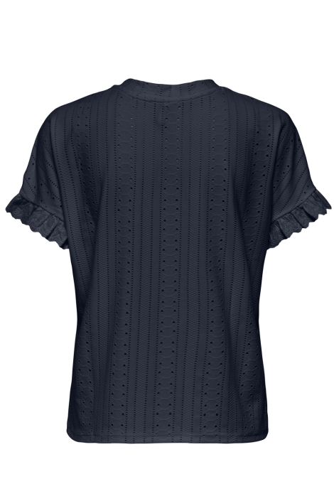 Only blauwe dames t-shirt | Achteraanzicht