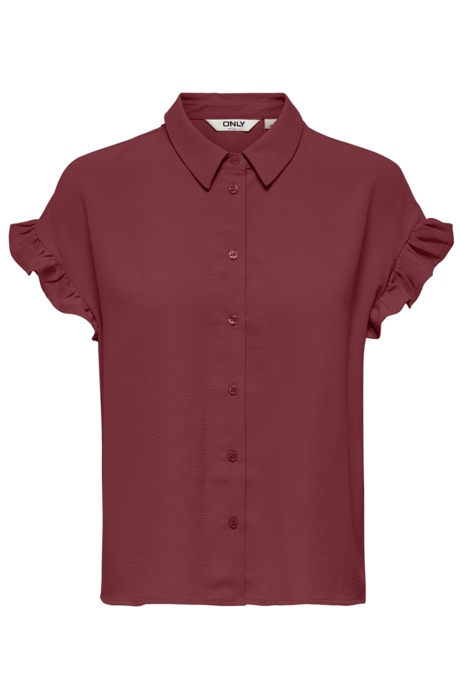 Only bordeaux dames blouse | Vooraanzicht