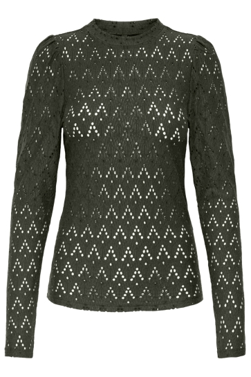Only onlcattleya life l/s top jrs Groen