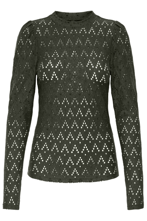 Only groene dames t-shirt | Vooraanzicht