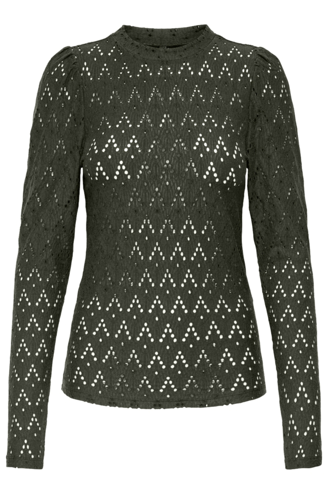 Only groene dames t-shirt | Vooraanzicht