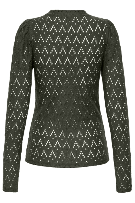 Only groene dames t-shirt | Achteraanzicht