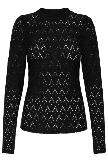 Only onlcattleya life l/s top jrs Zwart