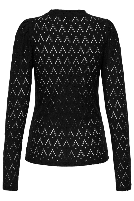 Only zwarte dames t-shirt | Achteraanzicht