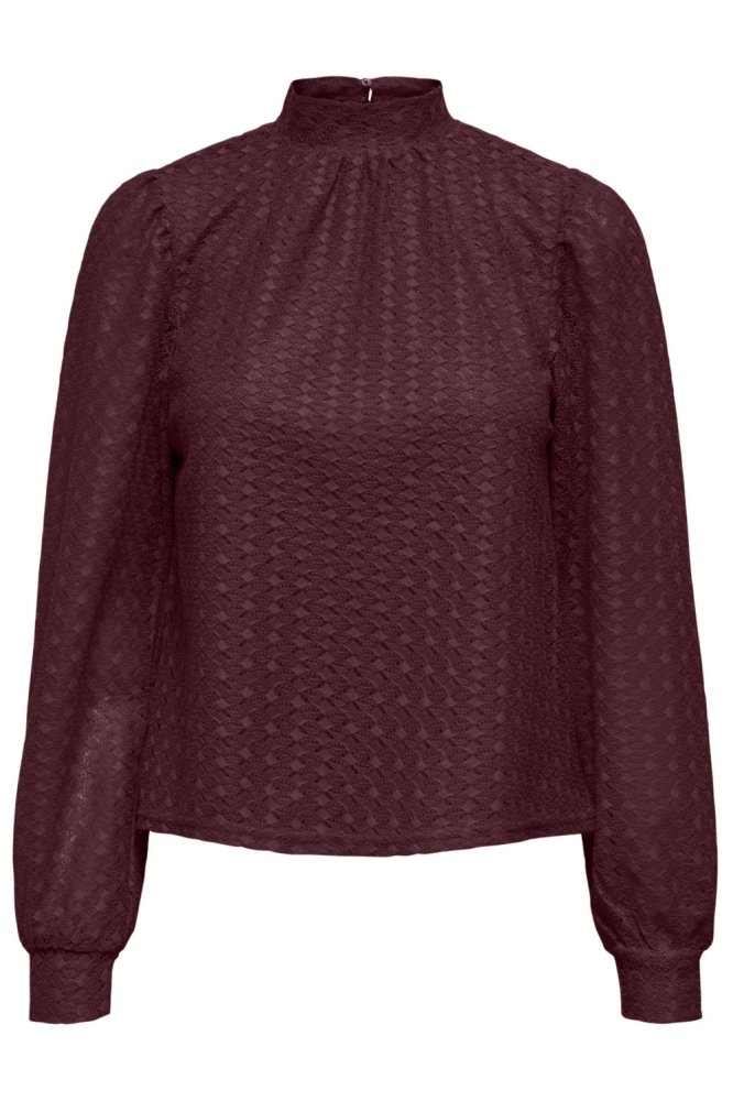 Only bordeaux dames t-shirt | Vooraanzicht