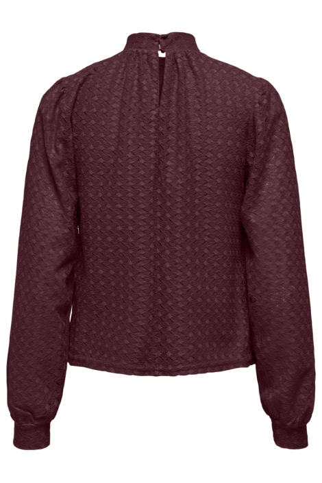 Only bordeaux dames t-shirt | Achteraanzicht