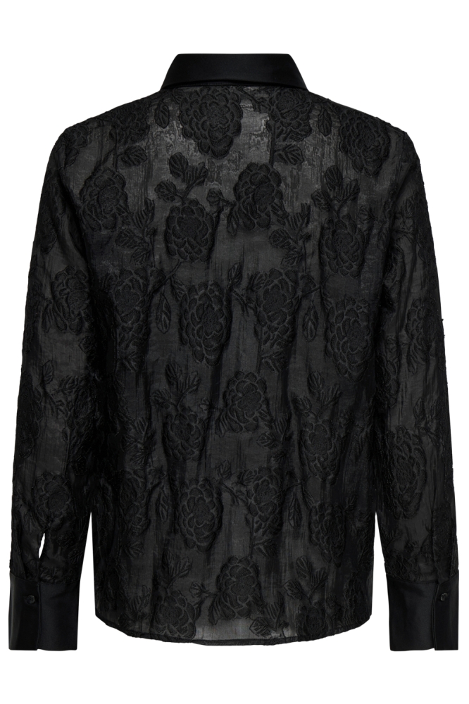 Only zwarte dames blouse | Achteraanzicht