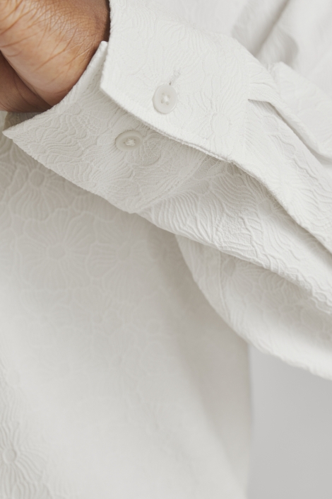 Jack & Jones witte heren overhemd | Close up