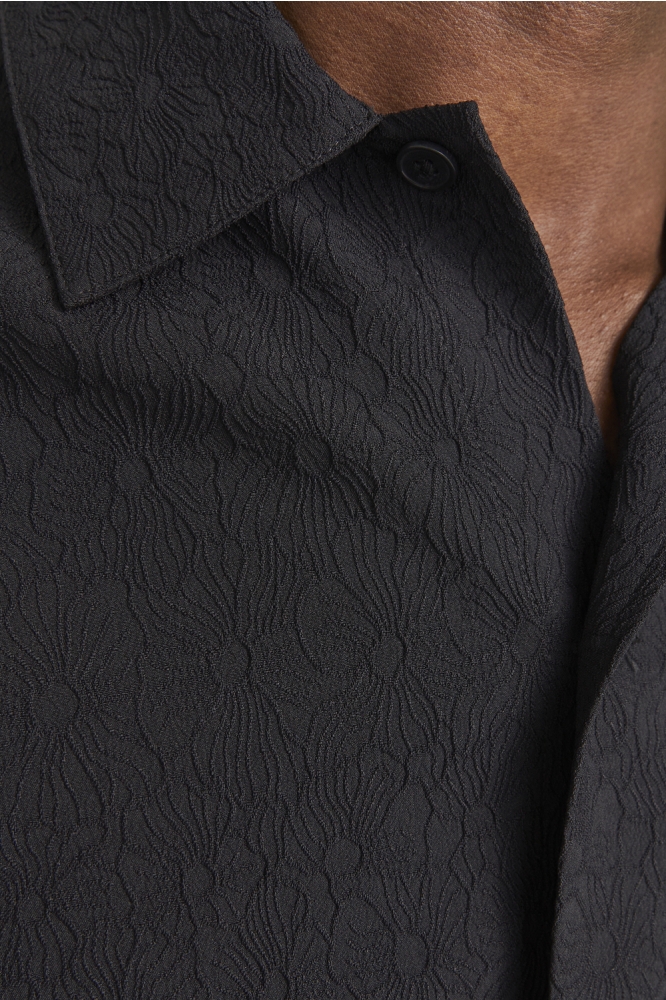 Jack & Jones zwarte heren overhemd | Close up