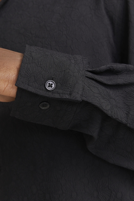 Jack & Jones zwarte heren overhemd | Close up