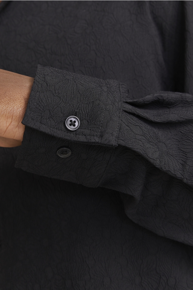 Jack & Jones zwarte heren overhemd | Close up