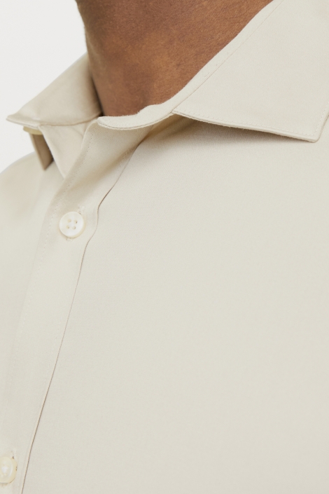 Jack & Jones beige heren overhemd | Close up