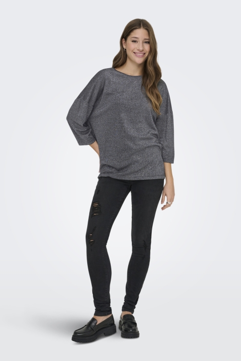 Only zwarte dames t-shirt | Model