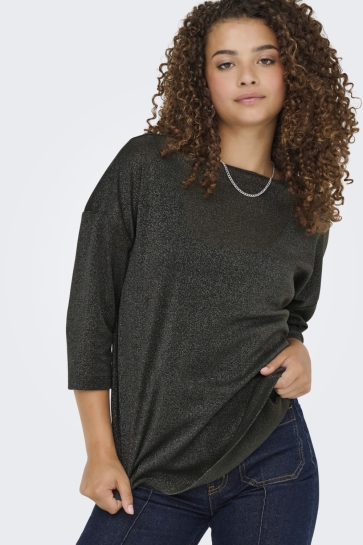 Only ONLSILVERY GLAMOUR LUREX 3/4 TOP JR 15344697 ROSIN/TONE IN TO