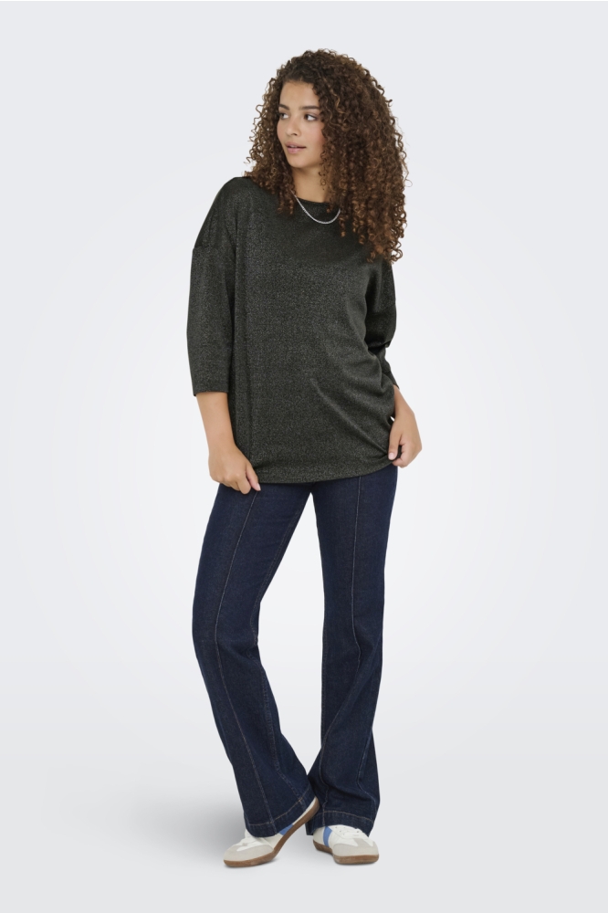 Only groene dames t-shirt | Model