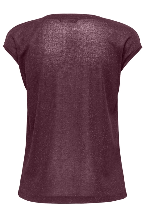 Only bordeaux dames t-shirt | Achteraanzicht
