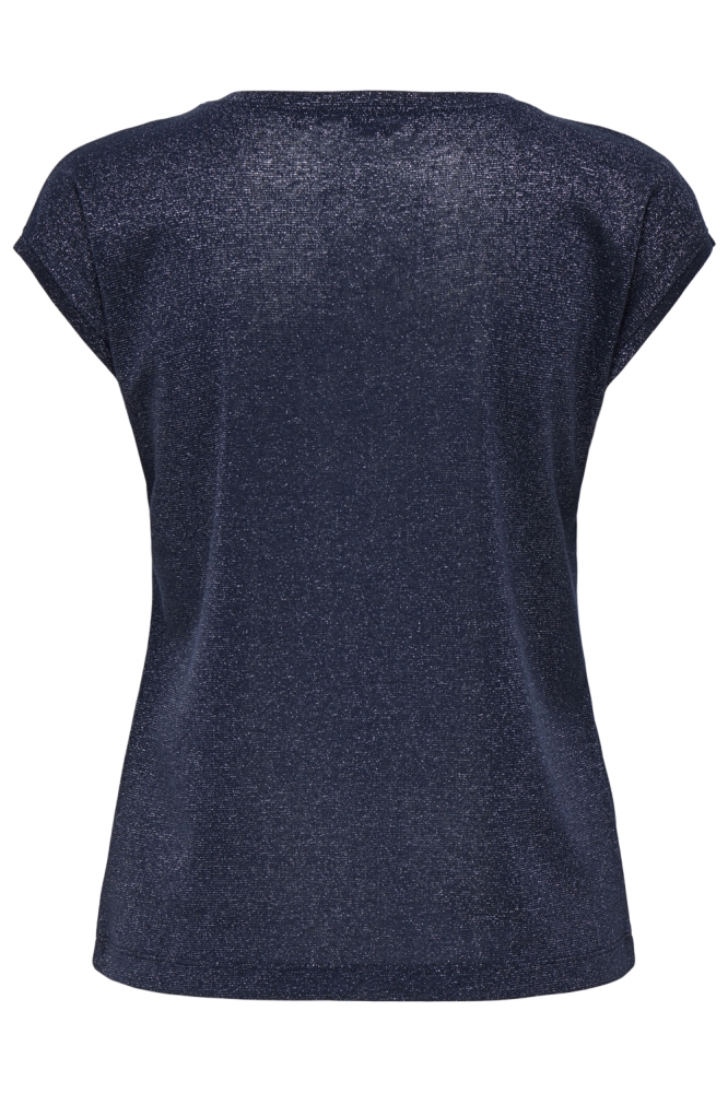 Only blauwe dames t-shirt | Achteraanzicht