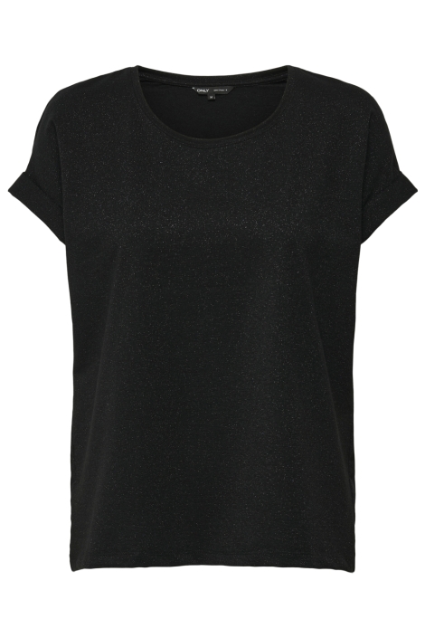 Only zwarte dames t-shirt | Vooraanzicht